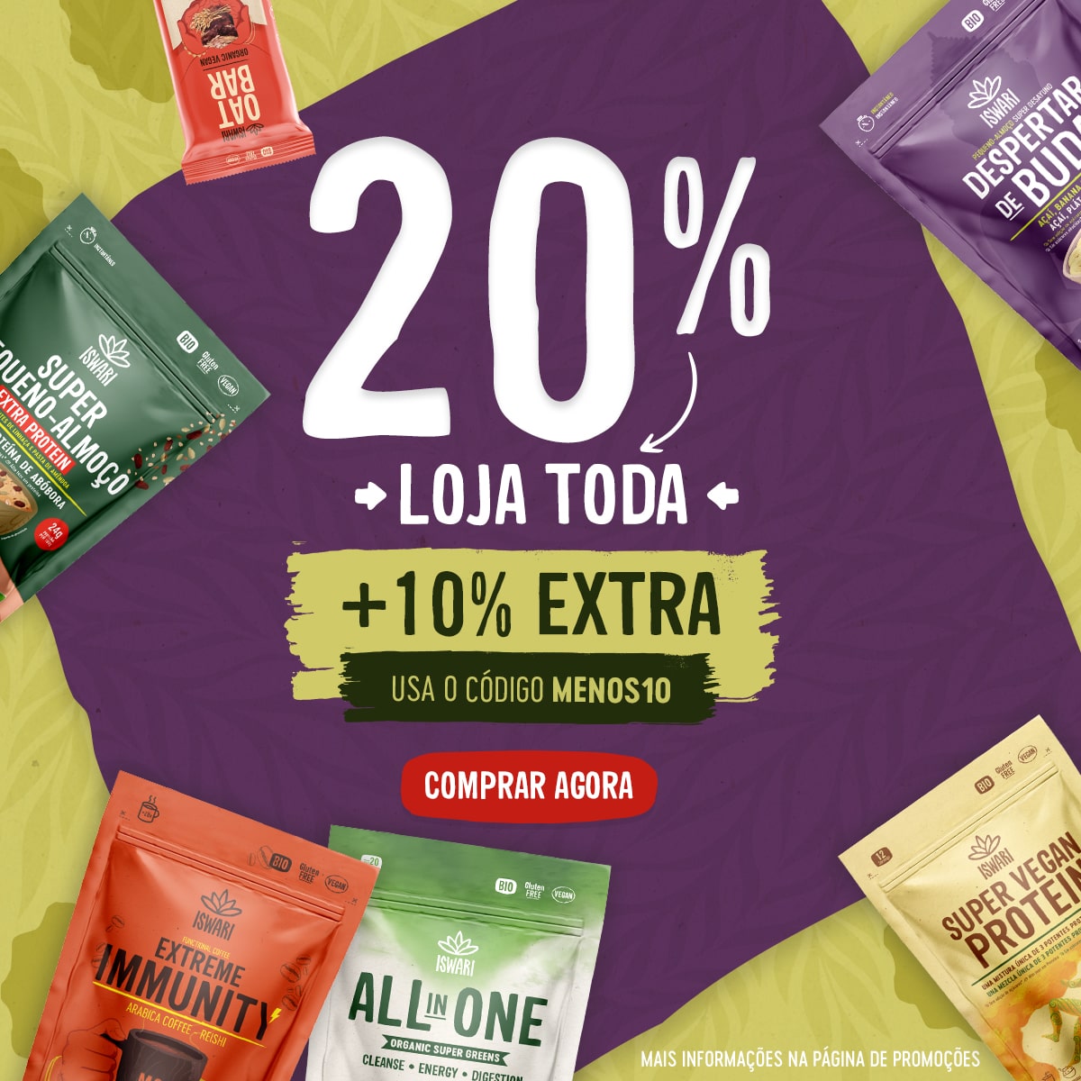 20% + 10% (cupão MENOS10)